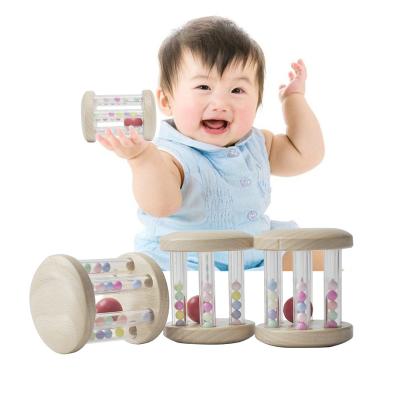 China 2023 New Baby Toy Hand Hold Sound Safety Style Rattles Wooden Sensory Toy for sale