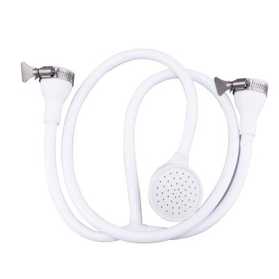 China White Shampoo Shower Hose , 20cm 1m Pets Rubber Shower Hose for sale