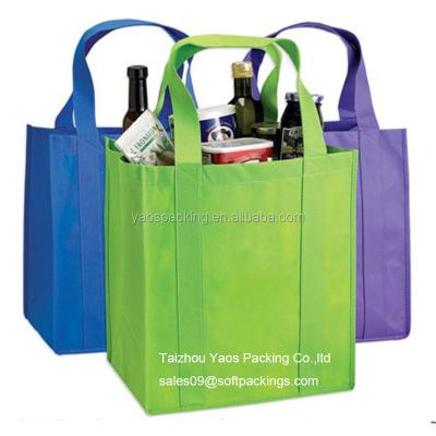 China Wholesale Reusable Handled Shopping Bag, Custom Non Woven Tote Bag, High Quality Reusable Non Woven Grocery Shipping Bag for sale