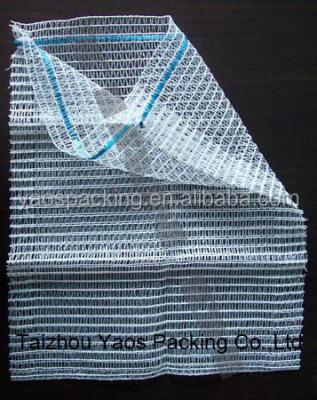 China Disposable White PE Raschel Mesh Bag Garlic Vegetable Bag for sale