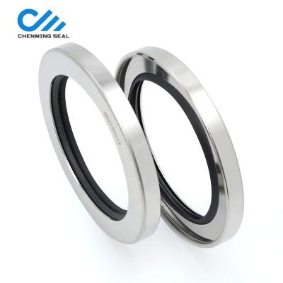 China Hydraulic Pump Machine Rotary Shaft PTFE Double Lip Seals Counterclockwise 40*60*10 Screw Compressor Stainless Steel Rotary Shaft Seal 304 for sale