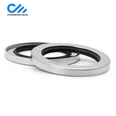 China 28*45*7 Double Shaft Rotary Lip PTFE Seal With 304 Housing For Air Compressor Repair Seal Kit for sale