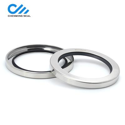 China Hydraulic pump machine rotary shaft PTFE seal 90*105*8 ptfe single lip housing 304 shaft seal for air compressor for sale