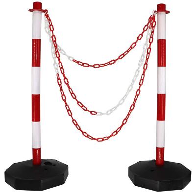 China PVC Traffic Crowd Control Barrier Post Anti-UV Plastic Water Or Sand Filled Brackets Warning Post for sale