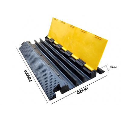 China Wholesale Rubber+PVC 3 Channel Rubber Speed ​​Bump Car Ramps Cable Protector for sale