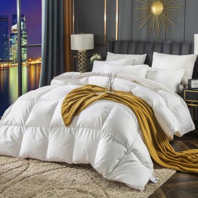 China luxury hotel quilt 100% cotton white duck down goose down duvet bed quilt for sale