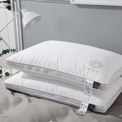 China Wholesale 3 D high quality 5 star white hotel pillow healthy sleep goose down pillow for sale