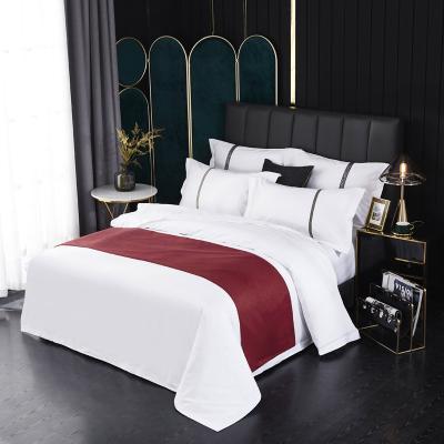 中国 Wholesale luxury hotel bedding set bed linens bed runner 販売のため