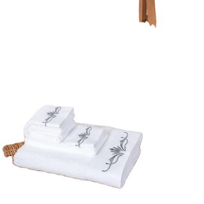 中国 White 100% terry cotton towel Set 販売のため