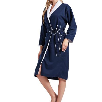 China Wholesale Hotel Cotton Bathrobe Luxury Factory 100% Cotton Fashion Double Layer Bathrobe Te koop