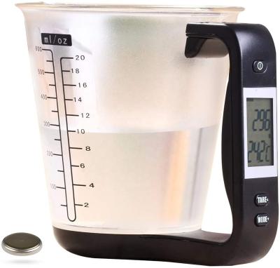 China With Scale Tray LCD Display Electronic Digital Liquid Kitchen Measuring Cup Scale Household Jug Scales for sale