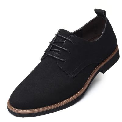 China Large Size Leisure Mens Boys Style Formal Shoes Men Suede Leather Flat Wholesale British Dress for sale