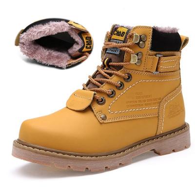 China British Men's Anti-slip Mid Style Safety Shoes Steel Toe Leather Cut Industrial Boots for sale