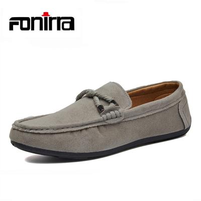 China Fashion Trend Fashion Slip On Men's Loafer Shoes Driving Flat Comfortable Men's Suede Shoes Men's Casual Shoes for sale