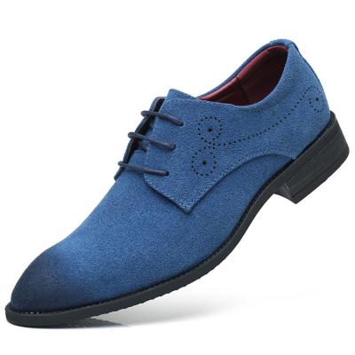 China Wholesale Men's Formal Leather Shoes Men Elegant Suede Flat Shoes Office Shoes for sale