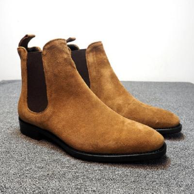 China Wholesale Anti-slippery Ankle Boot Shoes For Men Fashion Mens Chelsea Boots Leather for sale