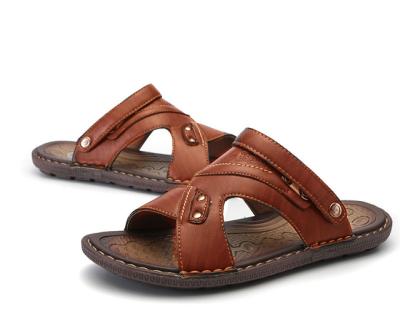 China Lightweight Beach Sandal Summer Fashion Breathable Slippers Open Toe Leather Men's Sandals Shoes for sale