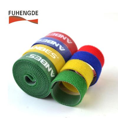 China One Side Wrap Tape Sustainable Cuttable Thin Reusable Double Side Back To Hook And Loop Tape Back Tapes for sale