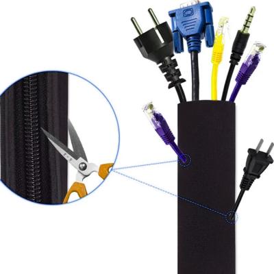 China Coving Cables Neoprene Wholesale With Zipper Cable Sleeves Neoprene Cable Wire Management Sleeve for sale