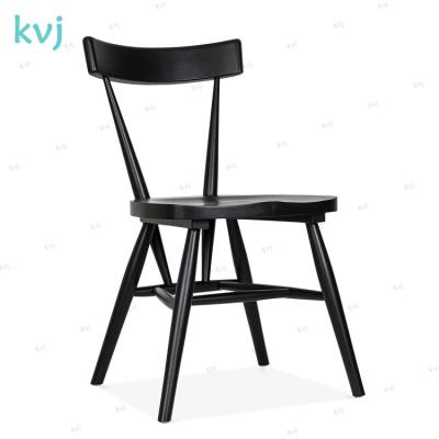 China KVJ-7887 modern solid wood dinind black solid wood windsor chair for sale