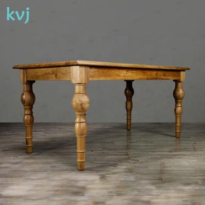 China Nordic Antique French Furniture Vintage Wooden Dining Room KVJ-7259-1 Dining Table for sale