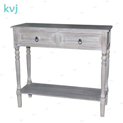 China Old Antique French KVJ-7755 Vintage Carved Wooden Console Table for sale