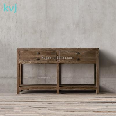 China KVJ-7412-1 Antique Hot Sale Vintage European Wooden Console Table With Drawers for sale