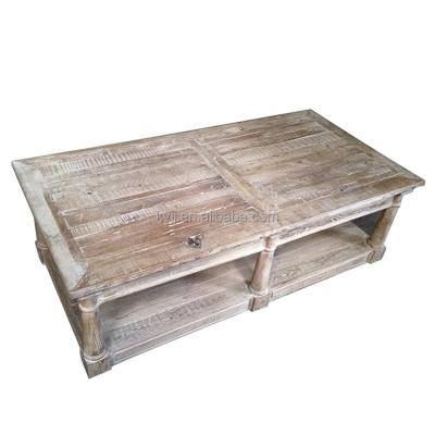 China KVJ-7336 Solid Wood Country Farmhouse Reclaimed Solid Wood Coffee Table for sale