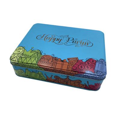 China Recyclable Rectangular Perfume Gift Packing Tin Boxes Cmyk Printing Cosmetics Tin Box Containers for sale