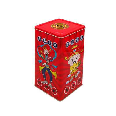 China Customized recyclable tin recipe box, square tin piggy bank for kids, tin gift packaging coffee tin can, tin can invent bank for sale