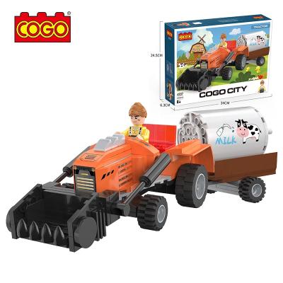 China Construction COGO Toy Kids Multifunctional Tractor Blocks Kit Games Brick Building Block Toy for sale