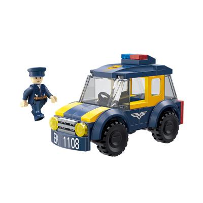 China Funny Educational Building Toy COGO Police Character Block Police Car Building Block Toy Set for sale