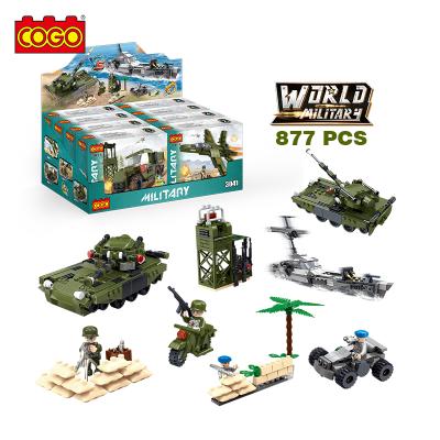 China Educational Building Toy COGO ABS Plastic Military Army Set Building Blocks For Kids Bricks Toys for sale