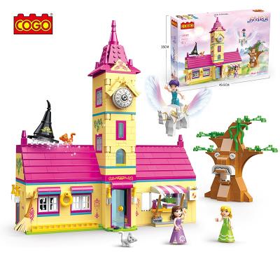 China Building Toy COGO 647PCS Girls Build Block Series Clock Tower Kids DIY Magic Building Blocks Set for sale