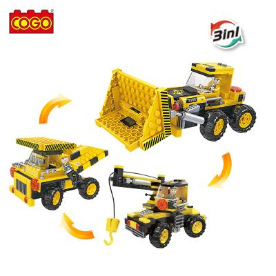 China Creative COGO Building Toy 3 In 1Construction Assemble Safe ABS Engineering Plastic Building Block Hot Toys For Children for sale