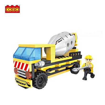 China Construction Toy COGO ABS Bricks Juguete Cement Truck Construction Kids DIY Educational Building Block Toys For Children for sale