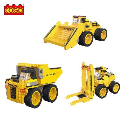 China Construction Toy COGO 300 PCS Dump Truck Engineering Building Bricks Toys For Children for sale