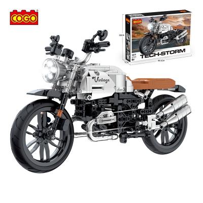 China Construction Toy COGO Kids DIY Assembly Building Blocks Motorcycle Plastic Model Building Block Puzzle Toy Sets For Boys for sale