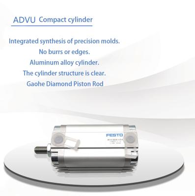 China Wrought Aluminium Alloy Pneumatic Cylinder ADVU-20-10-P-A for sale