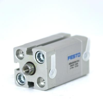 China ADN-12-10-A-P-A FESTO Dubbelwerkende pneumatische cilinder zuigerstang 12 mm slag 10 mm compacte cilinder Te koop