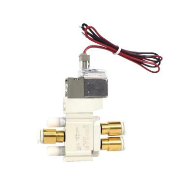 China SY3420-6LZD-M5 SMC Solenoid Valve M5 X 0.8 3 Position Exhaust Center DC12V for sale