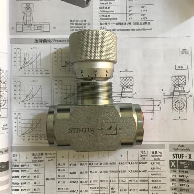 Китай Прецизионный дроссельный клапан с шкалой STB-G1/4 STB-G3/8 STB-G3/4 STB-G1 Гидравлический дроссельный клапан продается