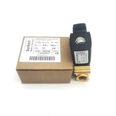 China Burkert 00132865 AC24V válvula de solenoide de ação direta G1/8 6014 C normalmente fechado 0 ~ 25bar 3/2 Way Corpo de latão à venda