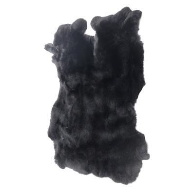 China Feel Warm/Luxury/Smooth/Eco-Friendly/Soft/High-end Real Rabbit Animal Skin Fur Wholesale Black Rabbit Fur for sale