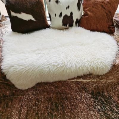 China Stain Natural Animal Skin Fur Resistant Genuine Wool Mongolian Tibetan Rug Real To Throw Soft Plush Genuine Sheepskin Blanket for sale