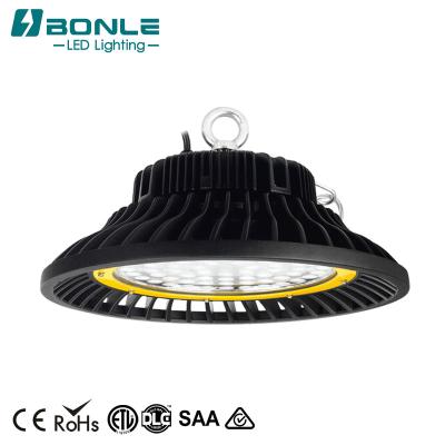 China UFO 2022 Factory Outlet Aluminum Motion Sensor Energy Saving Around 200 Watt 200w Led High Bay Light Fixture for sale