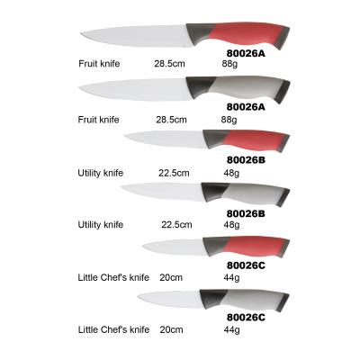 China New Style Hot Selling Minimalist 3 Pieces Stainless Steel Kitchen Sharp Knife Set for sale