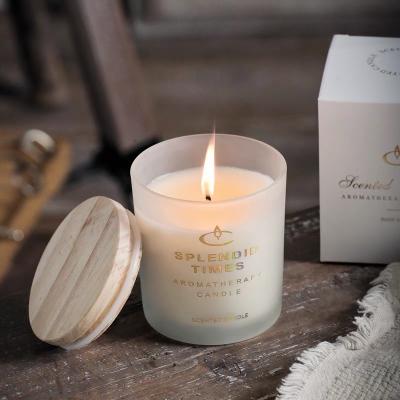 China Luxury Scented Birthday Candles Soy Wax Scent Oil Aromatherapy Aroma Candles With Gift Box for sale