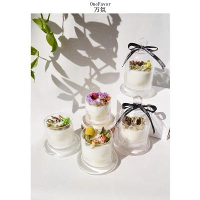 China Wholesale Transparent Home Decoration Color Glass Bell Candle Cups Color Aromatherapy Bell Cover Candle Jar Glass Cup for sale