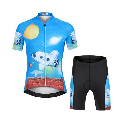 China OEM Breathable New Pattern Quick Dry Shorts Sleeve Bike Wear Wholesale Kids Bike Sportswear Custom Cycling Jersey Set for sale